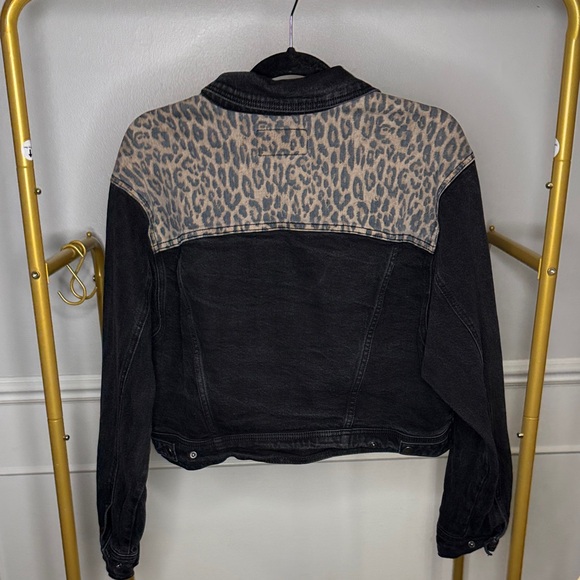 Torrid Black Jean Jacket with Animal Print - Picture 3 of 4